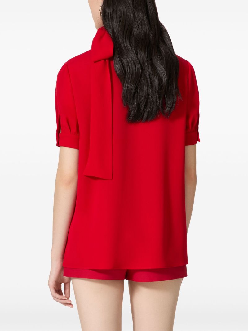 Red Georgette Silk Top