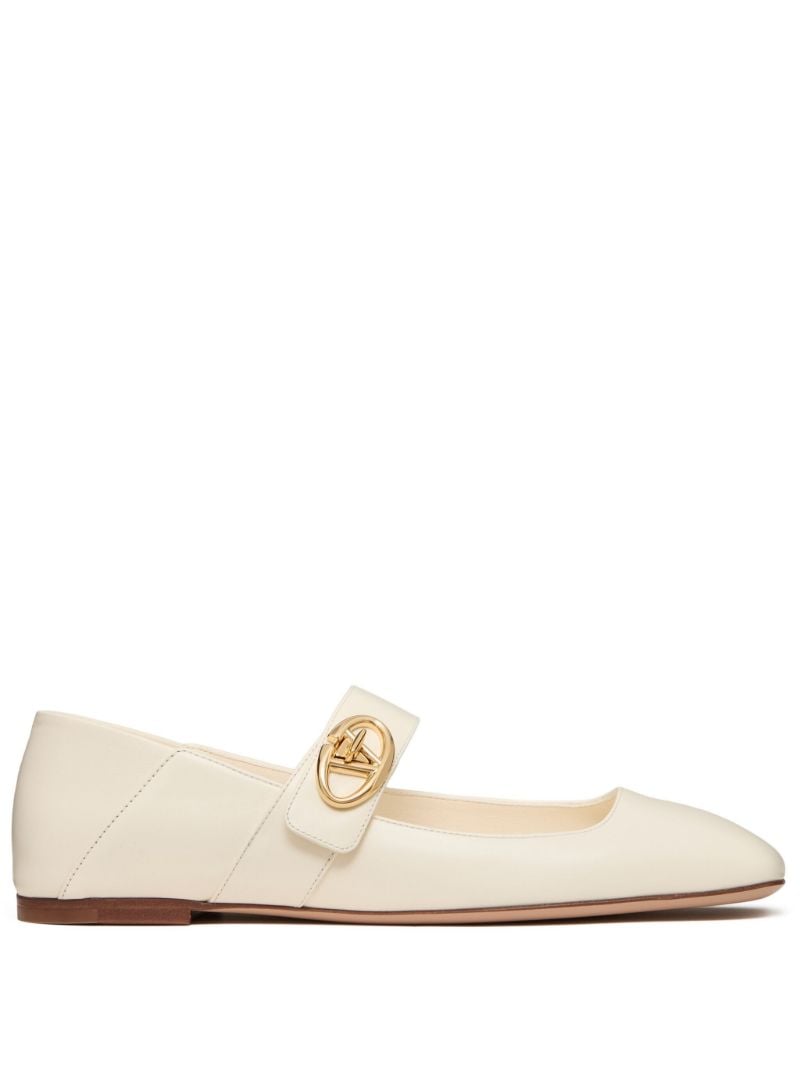 White Vlogo Locker Mary-jane Ballerina Shoes