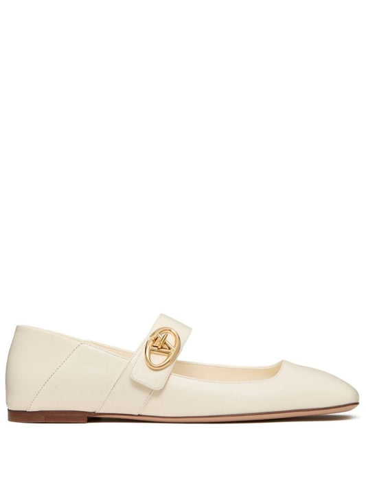 White Vlogo Locker Mary-jane Ballerina Shoes