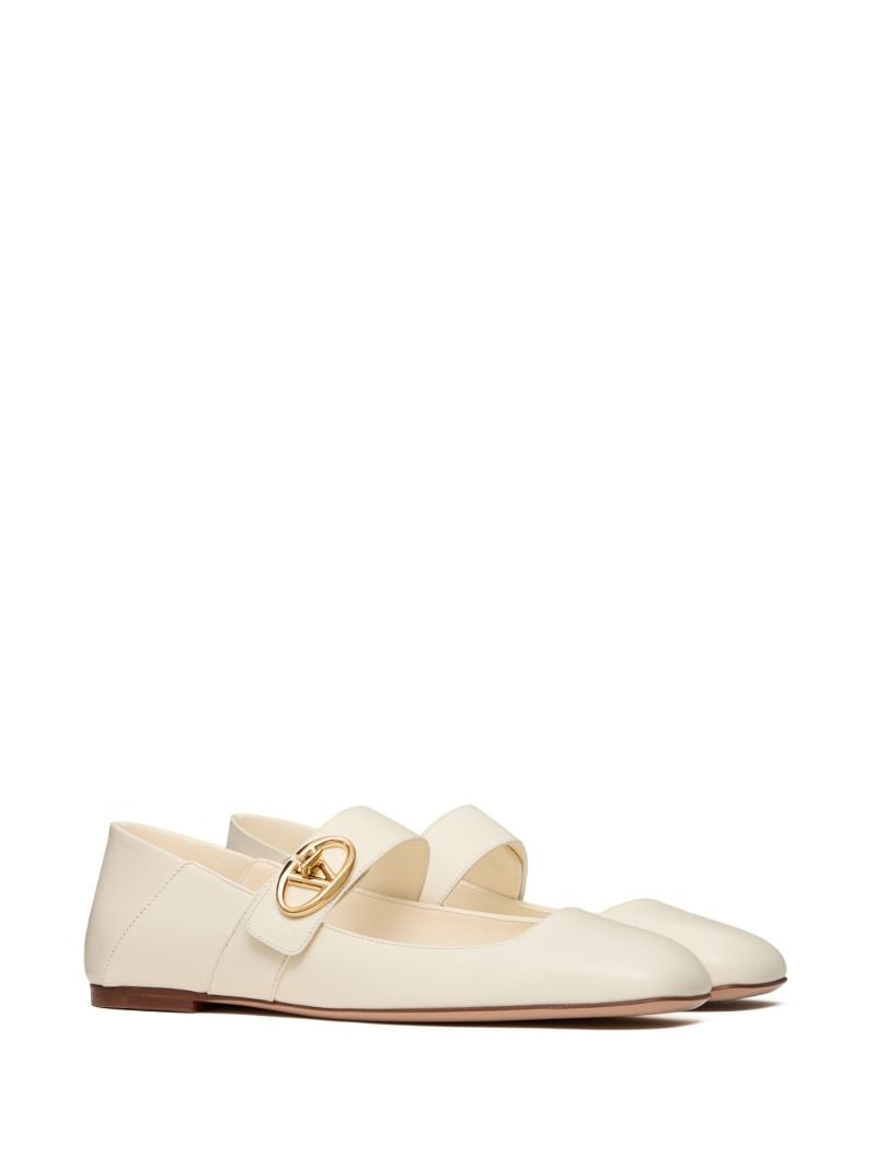 White Vlogo Locker Mary-jane Ballerina Shoes