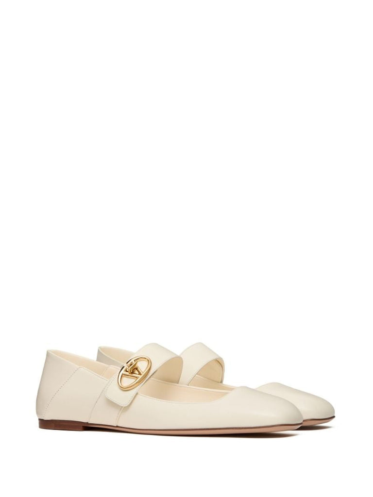 White Vlogo Locker Mary-jane Ballerina Shoes