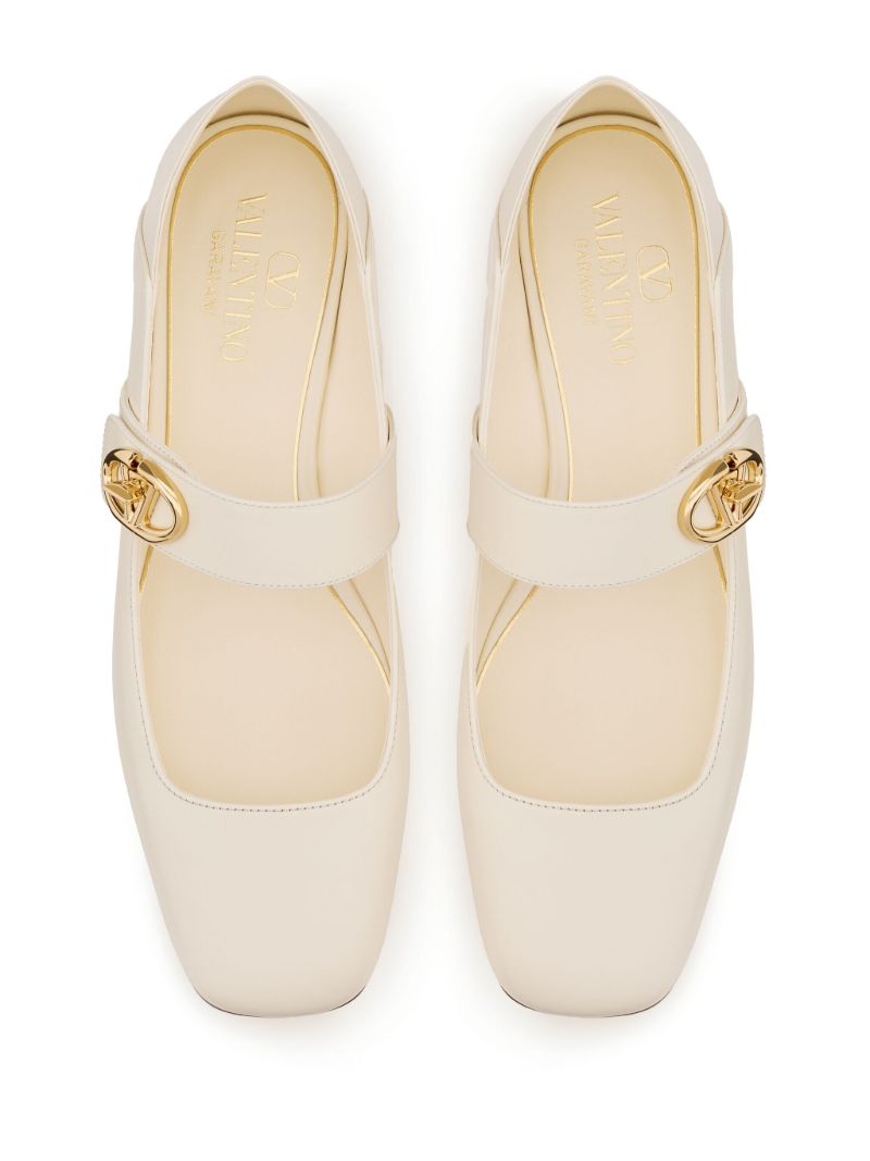 White Vlogo Locker Mary-jane Ballerina Shoes