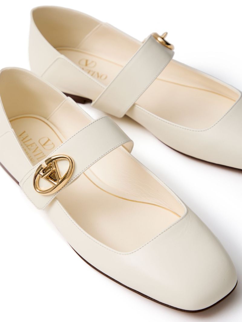 White Vlogo Locker Mary-jane Ballerina Shoes