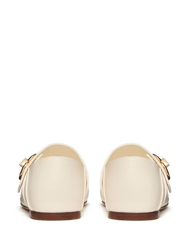 White Vlogo Locker Mary-jane Ballerina Shoes