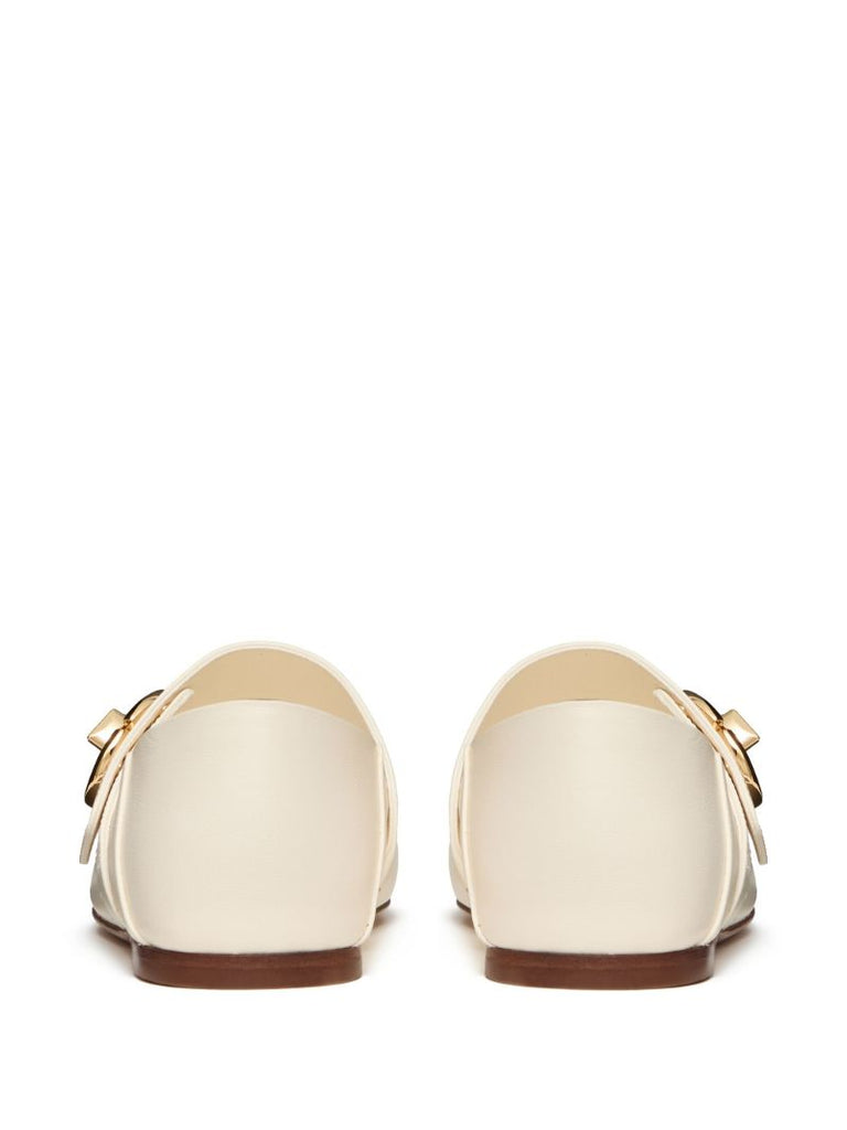 White Vlogo Locker Mary-jane Ballerina Shoes