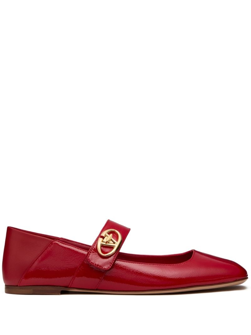 Red Vlogo Locker Mary-jane Ballerina Shoes