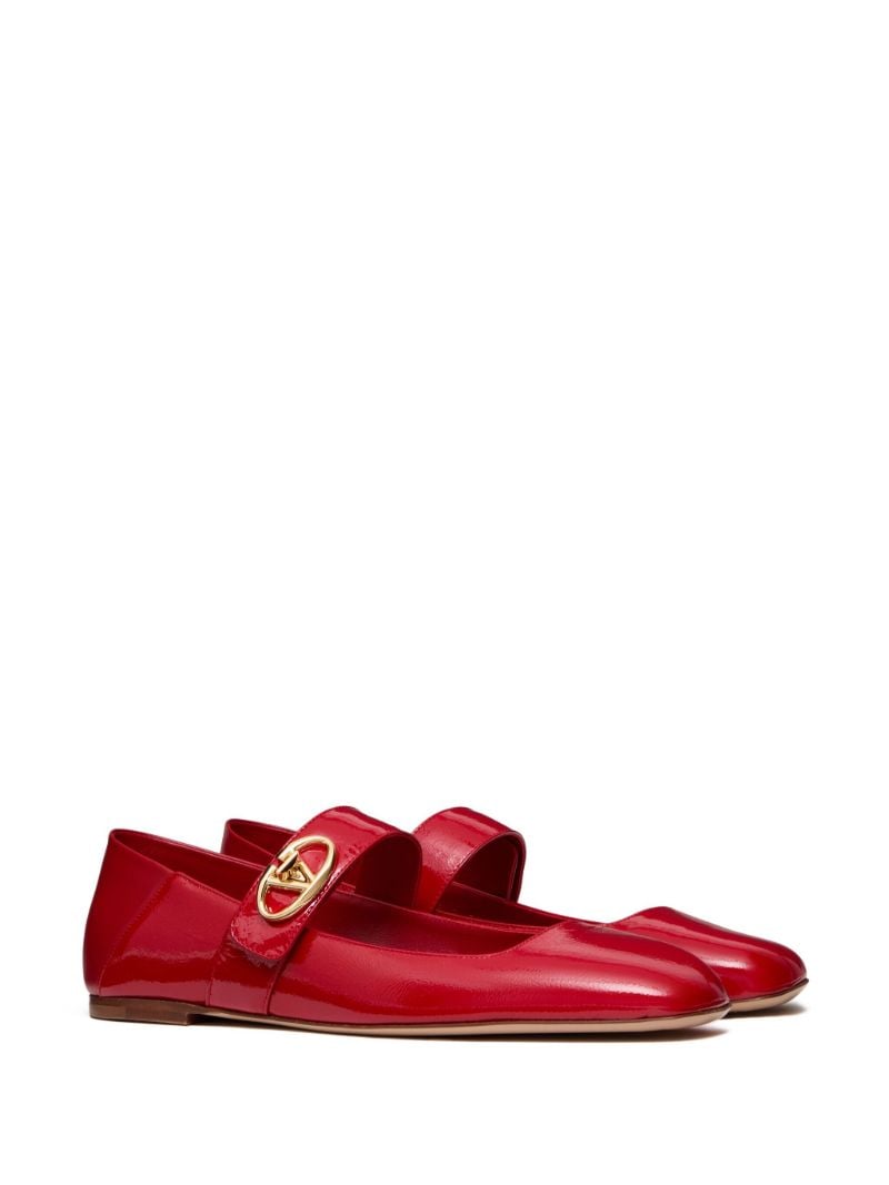 Red Vlogo Locker Mary-jane Ballerina Shoes