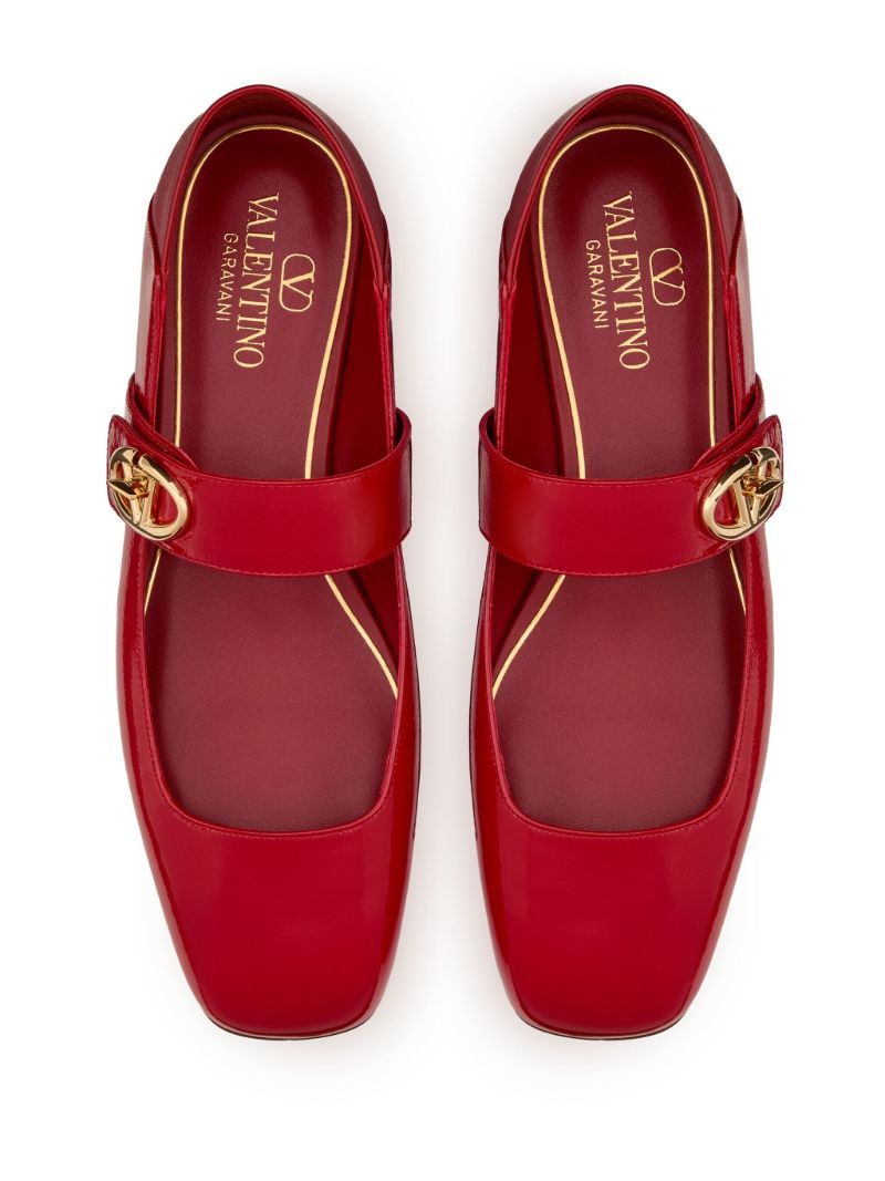 Red Vlogo Locker Mary-jane Ballerina Shoes