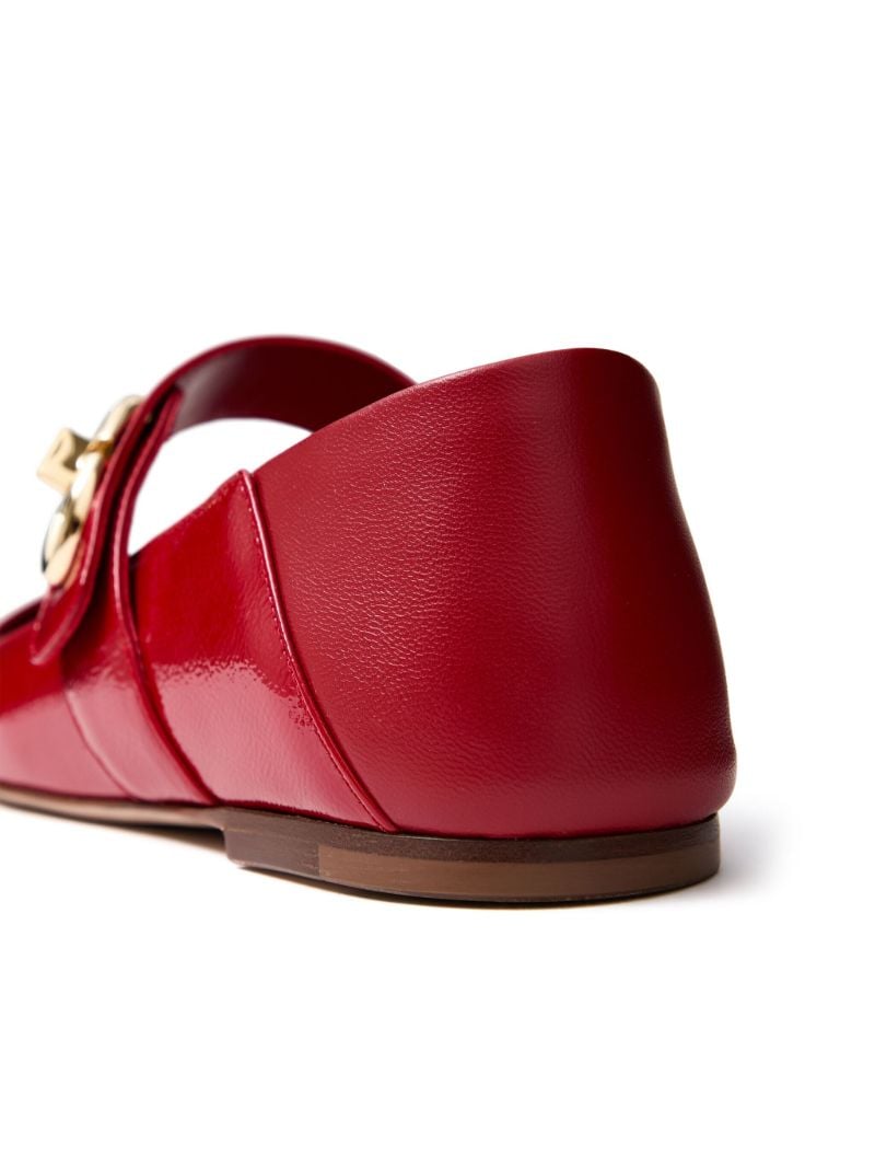Red Vlogo Locker Mary-jane Ballerina Shoes