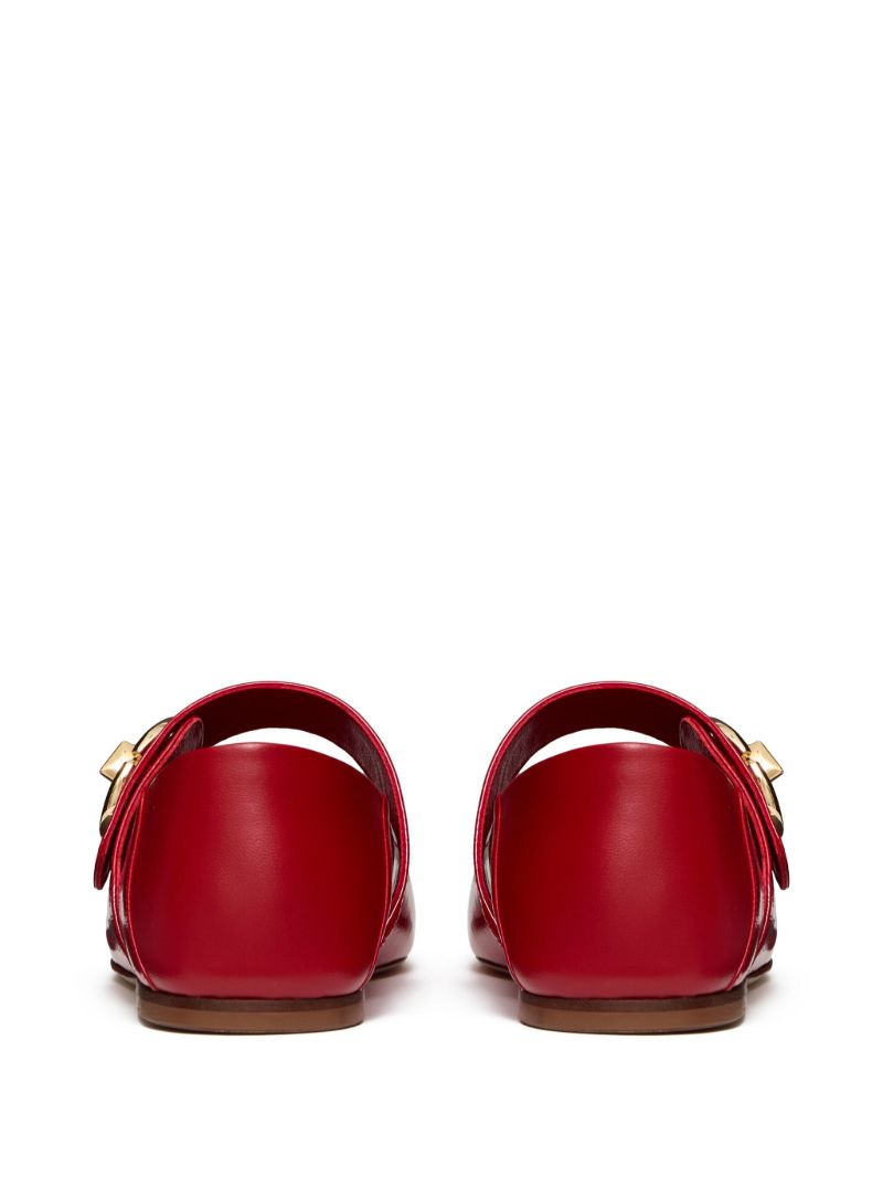Red Vlogo Locker Mary-jane Ballerina Shoes