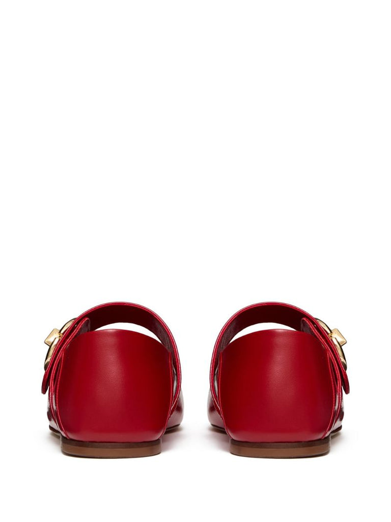 Red Vlogo Locker Mary-jane Ballerina Shoes