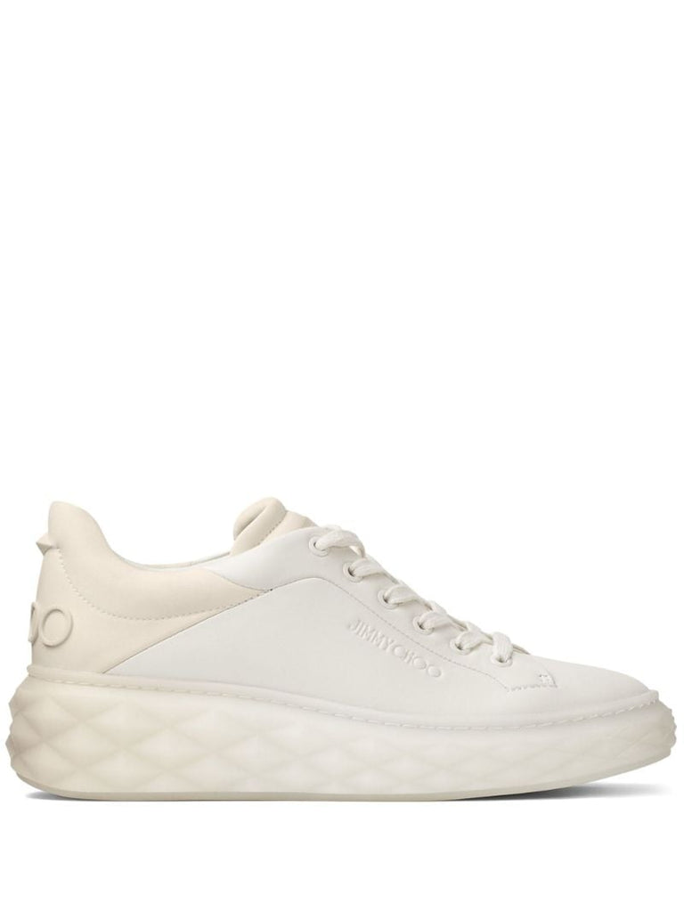 White Diamond Maxi/f Ii Leather Sneakers