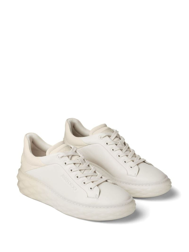 White Diamond Maxi/f Ii Leather Sneakers