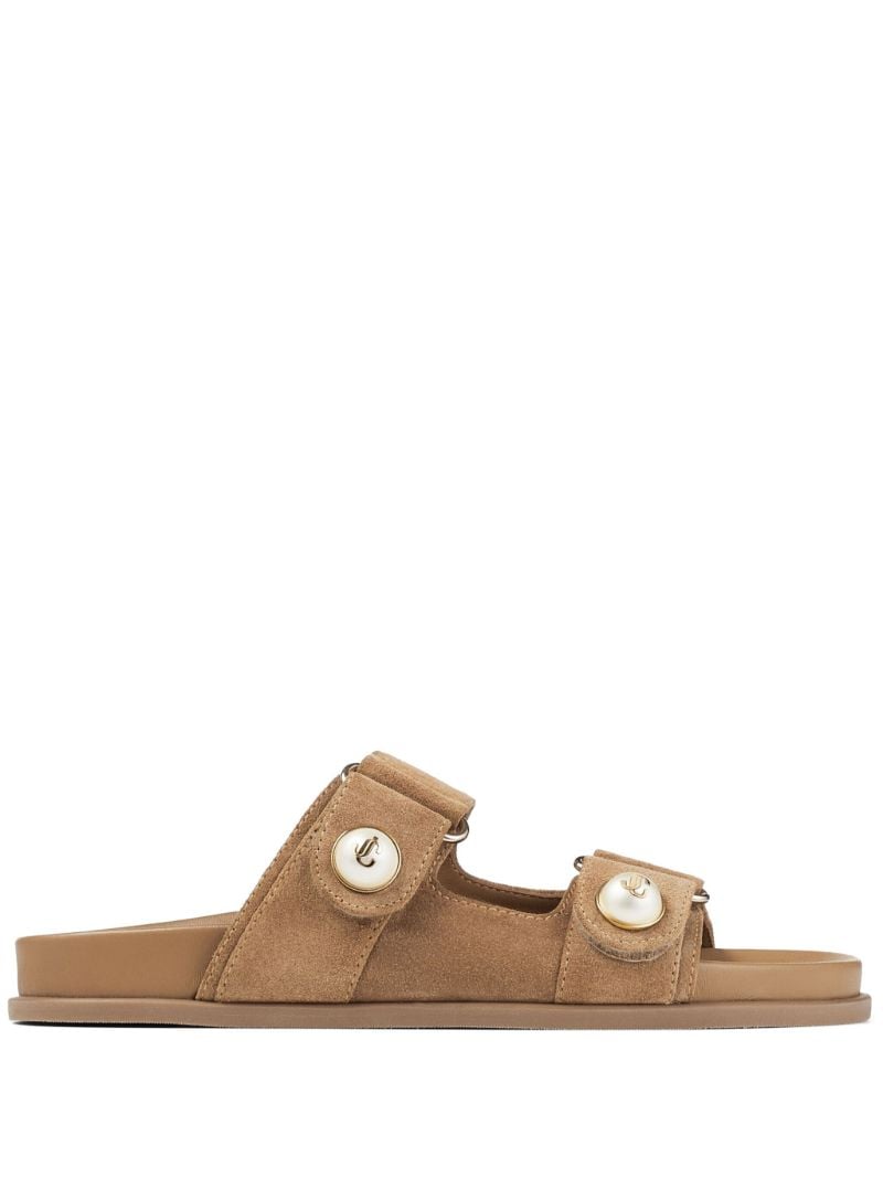 Neutral Fayence Suede Sandals