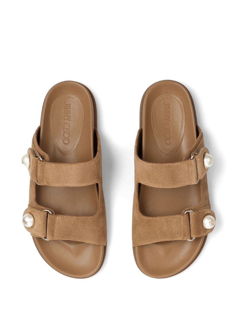 Neutral Fayence Suede Sandals