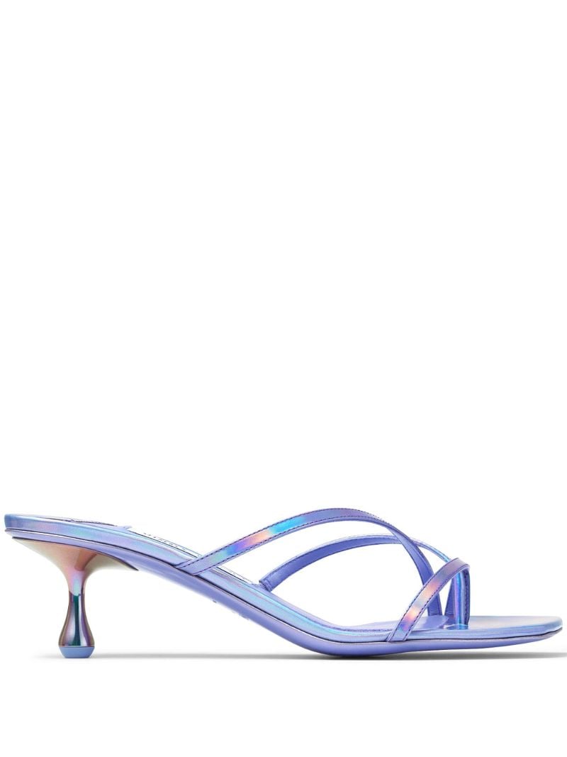 Purple Etana 50mm Iridescent Mules