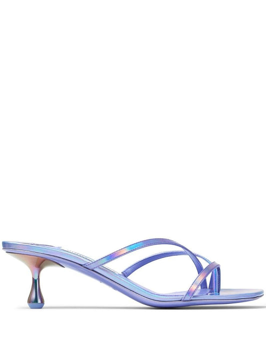 Purple Etana 50mm Iridescent Mules