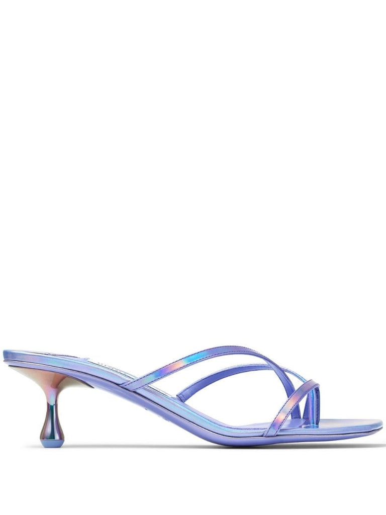 Purple Etana 50mm Iridescent Mules