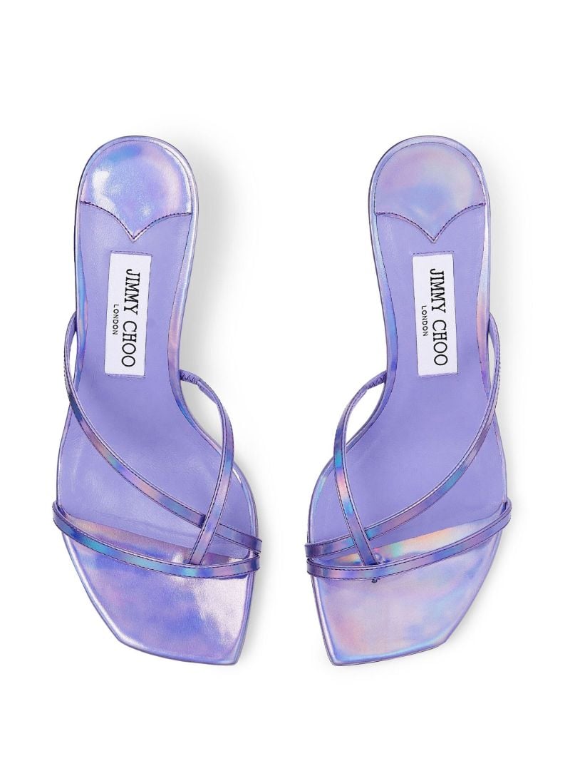 Purple Etana 50mm Iridescent Mules