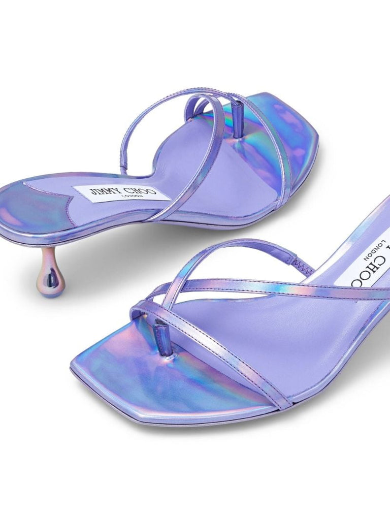 Purple Etana 50mm Iridescent Mules