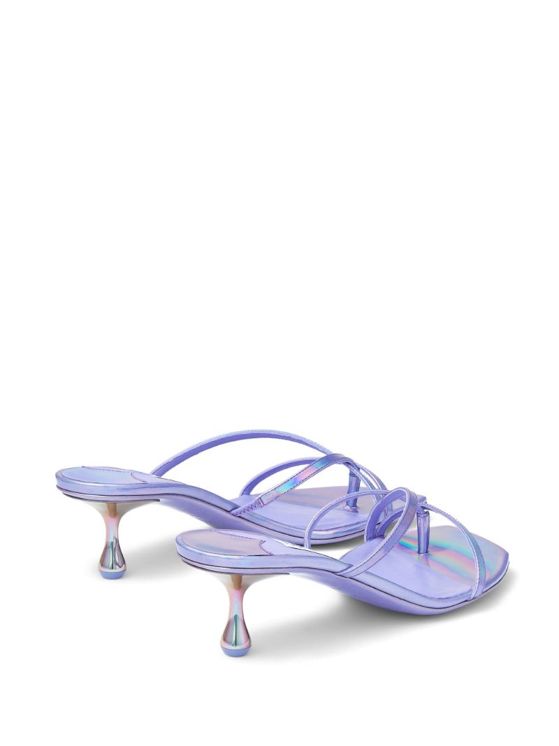 Purple Etana 50mm Iridescent Mules