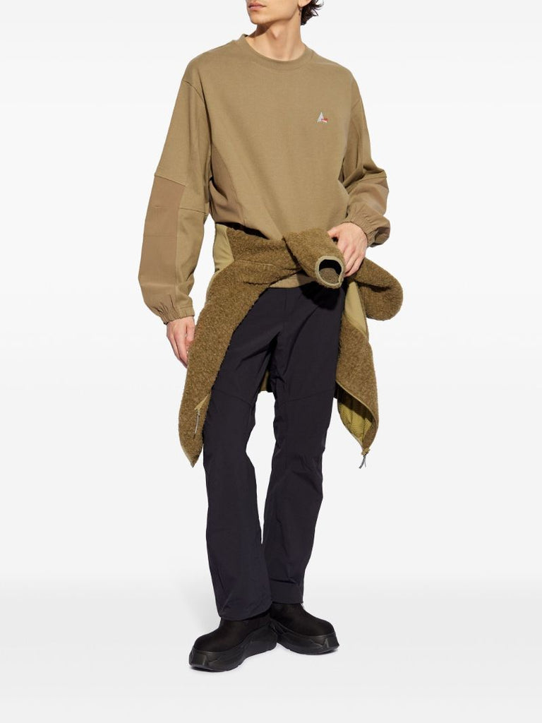 Black Technical Straight-leg Trousers