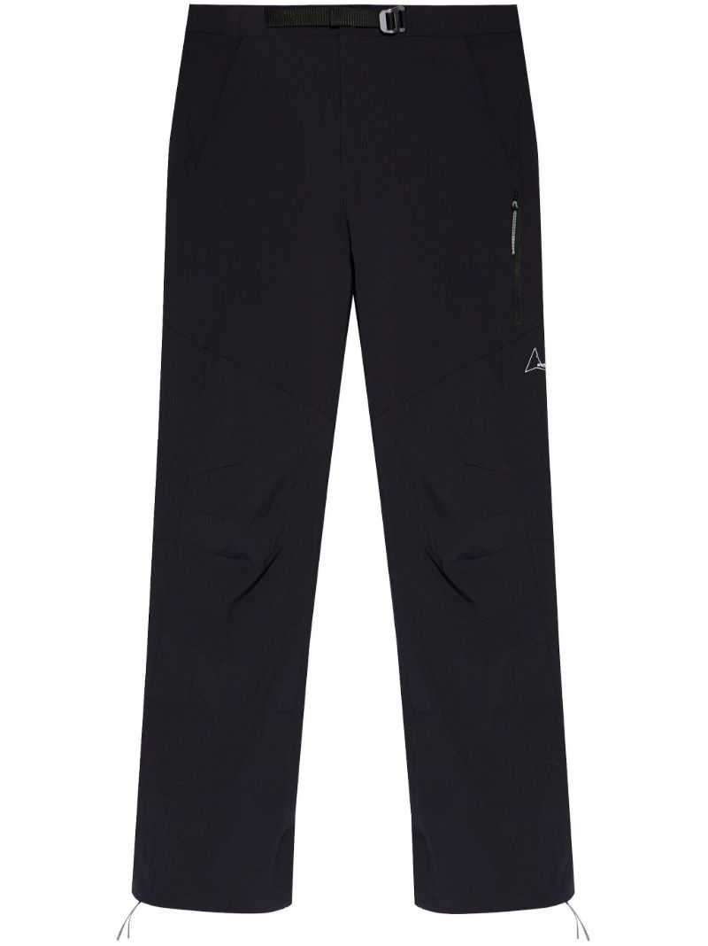 Black Technical Straight-leg Trousers