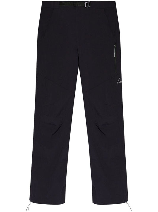 Black Technical Straight-leg Trousers