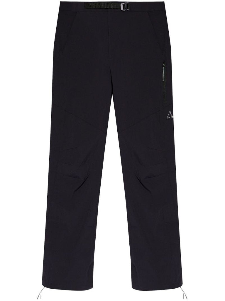 Black Technical Straight-leg Trousers