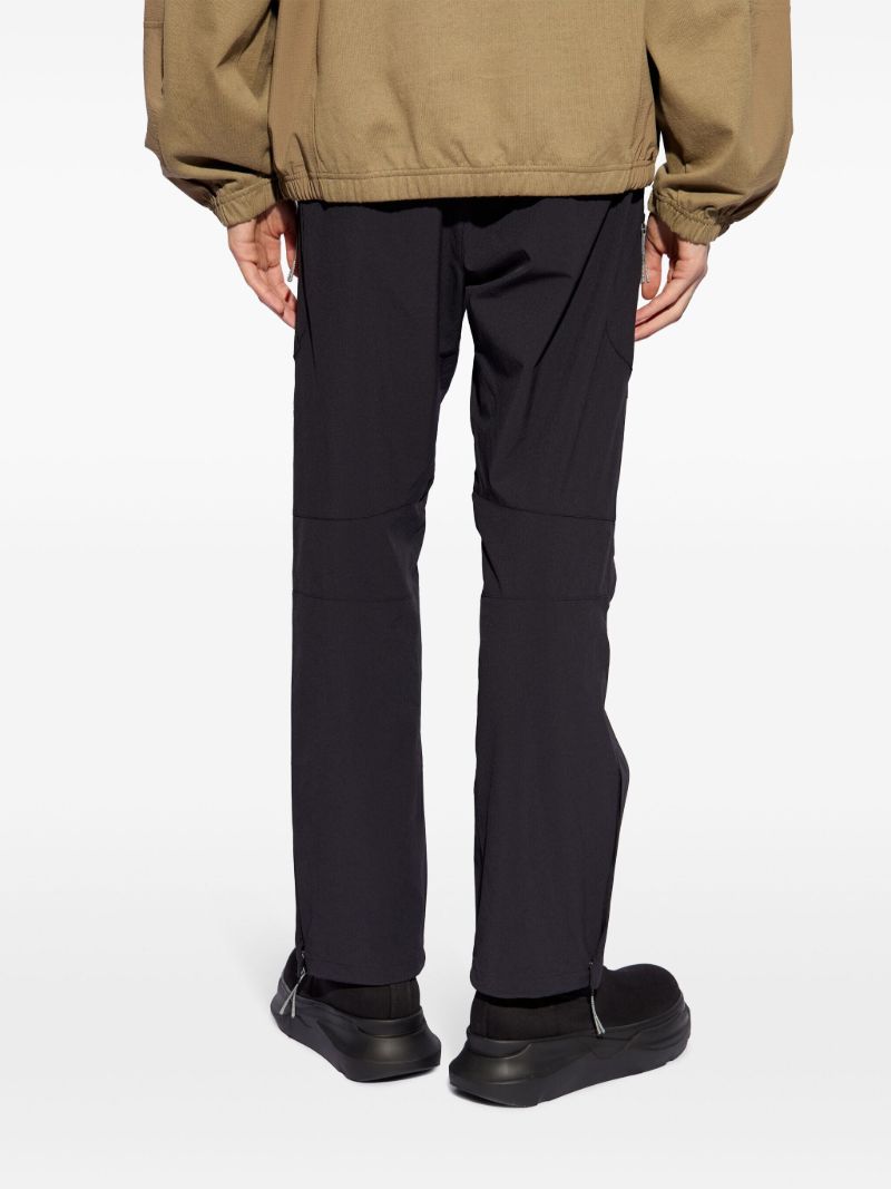 Black Technical Straight-leg Trousers