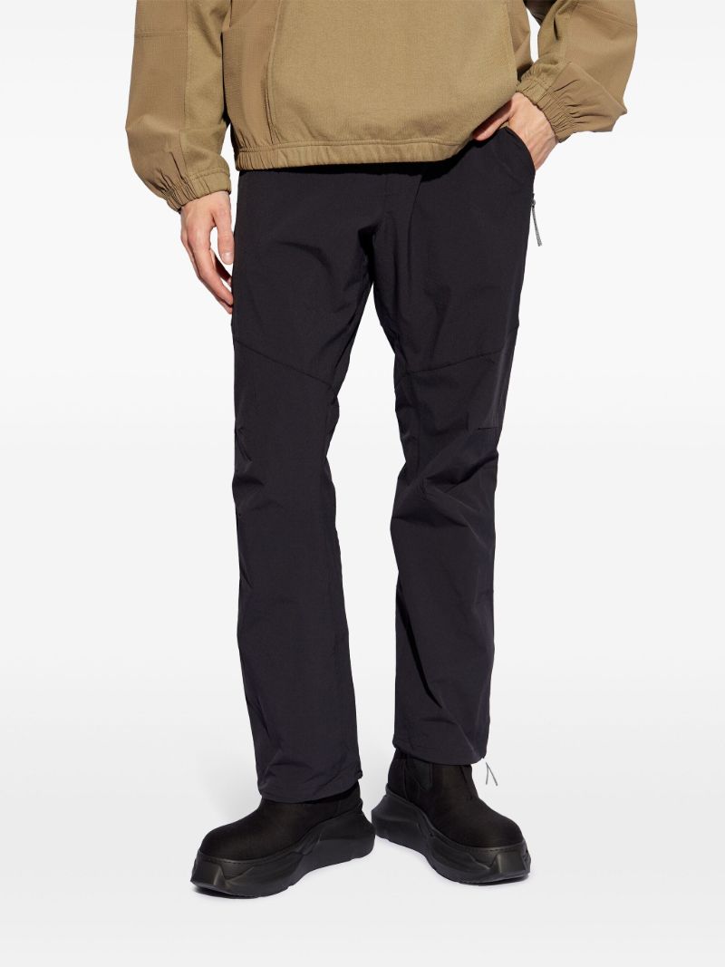 Black Technical Straight-leg Trousers