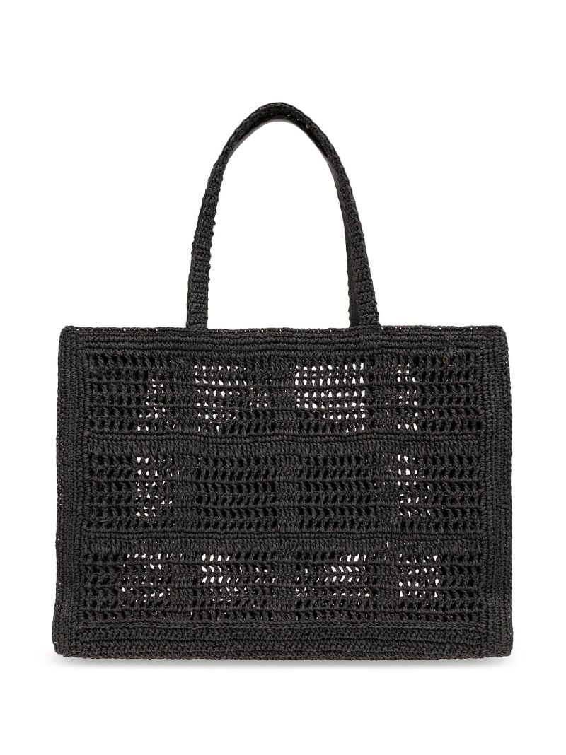Black Ella Large Paper Raffia Tote Bag