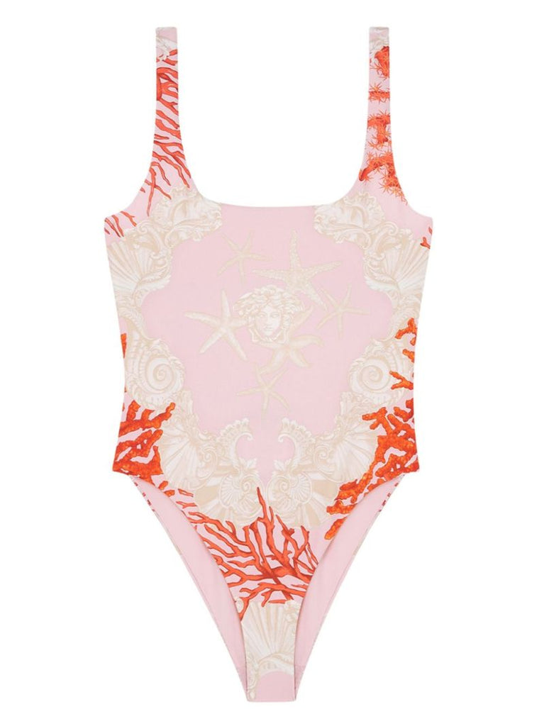 Pink Barocco Sea-print Swimsuit