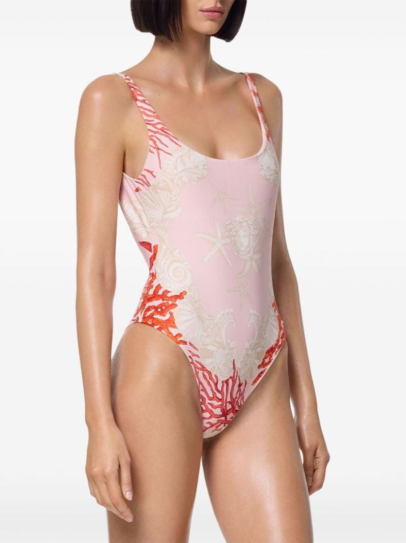 Pink Barocco Sea-print Swimsuit