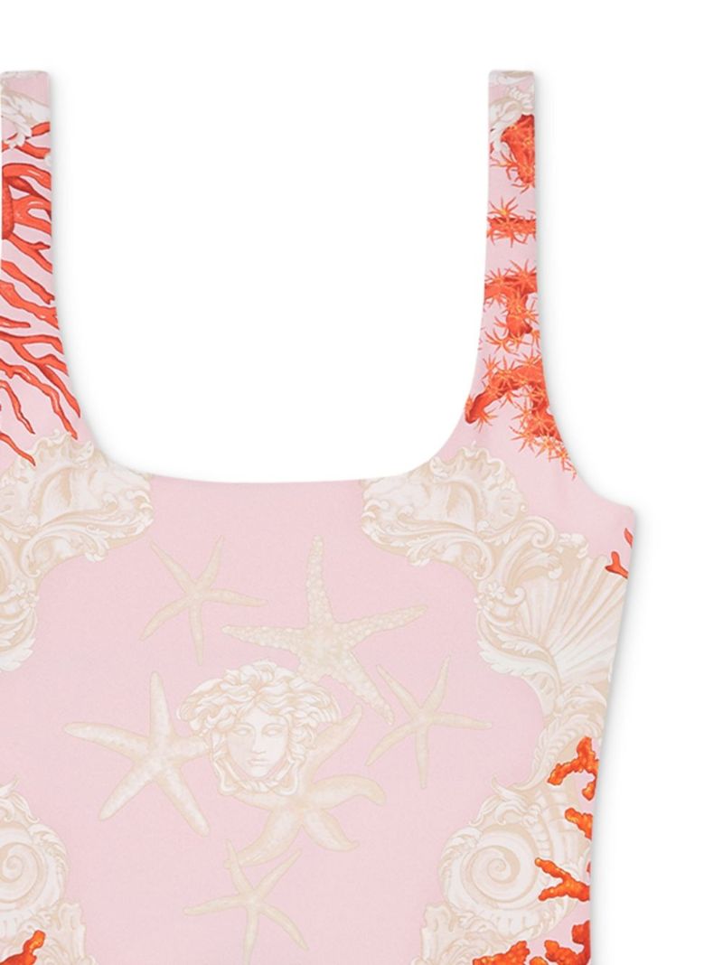 Pink Barocco Sea-print Swimsuit