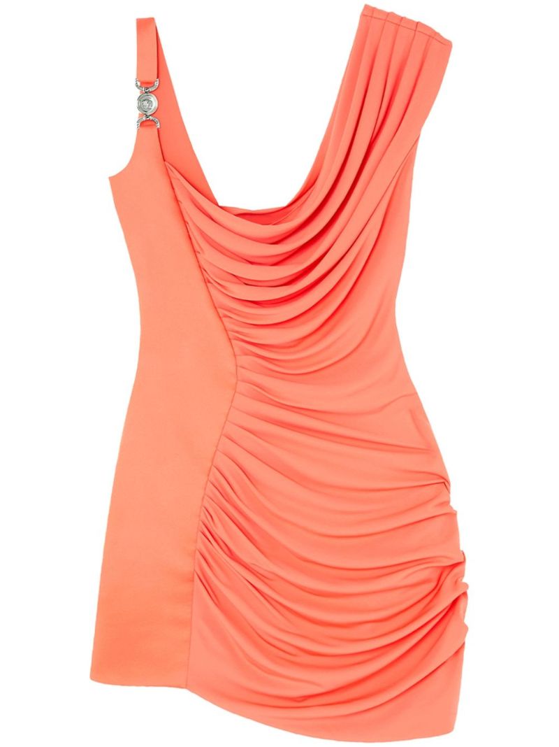 Orange Medusa '95 Draped Mini Dress