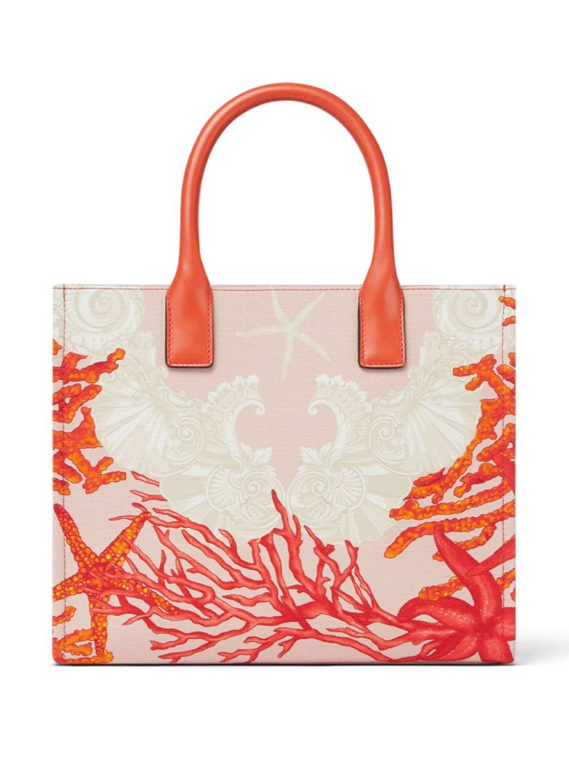 Pink La Medusa Barocco Sea Small Tote Bag