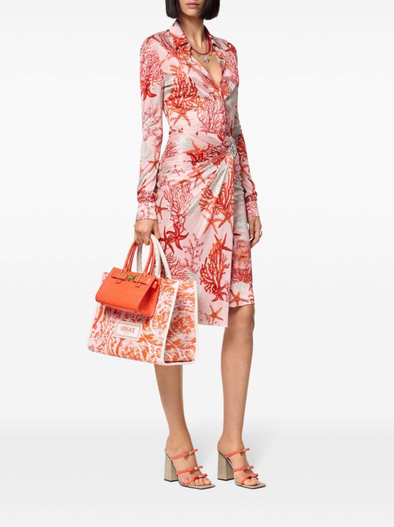 Pink Barocco Sea Midi Skirt