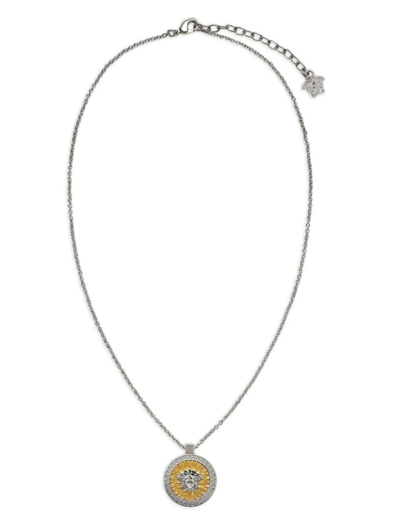 Silver-tone Crystal Icon Necklace