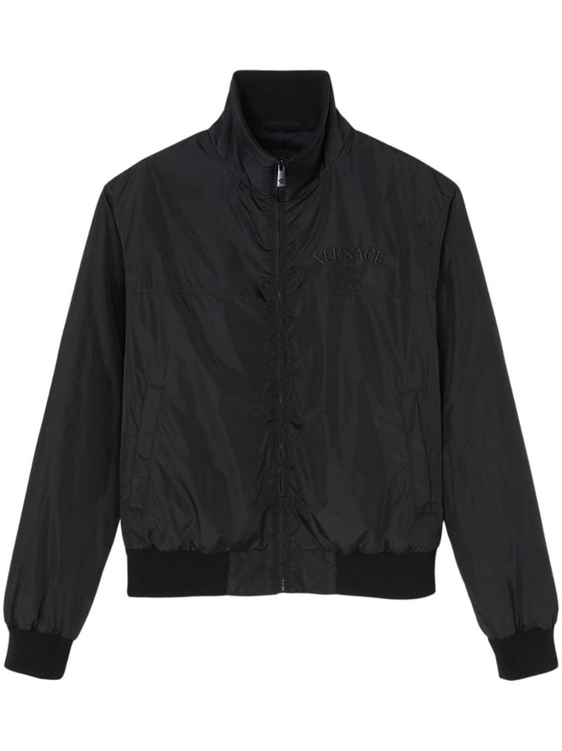 Black Milano Stamp-embroidered Bomber Jacket
