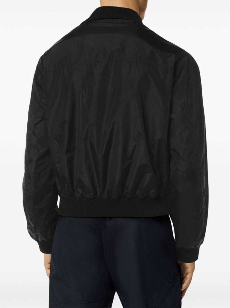 Black Milano Stamp-embroidered Bomber Jacket