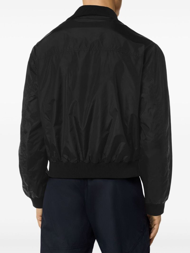 Black Milano Stamp-embroidered Bomber Jacket
