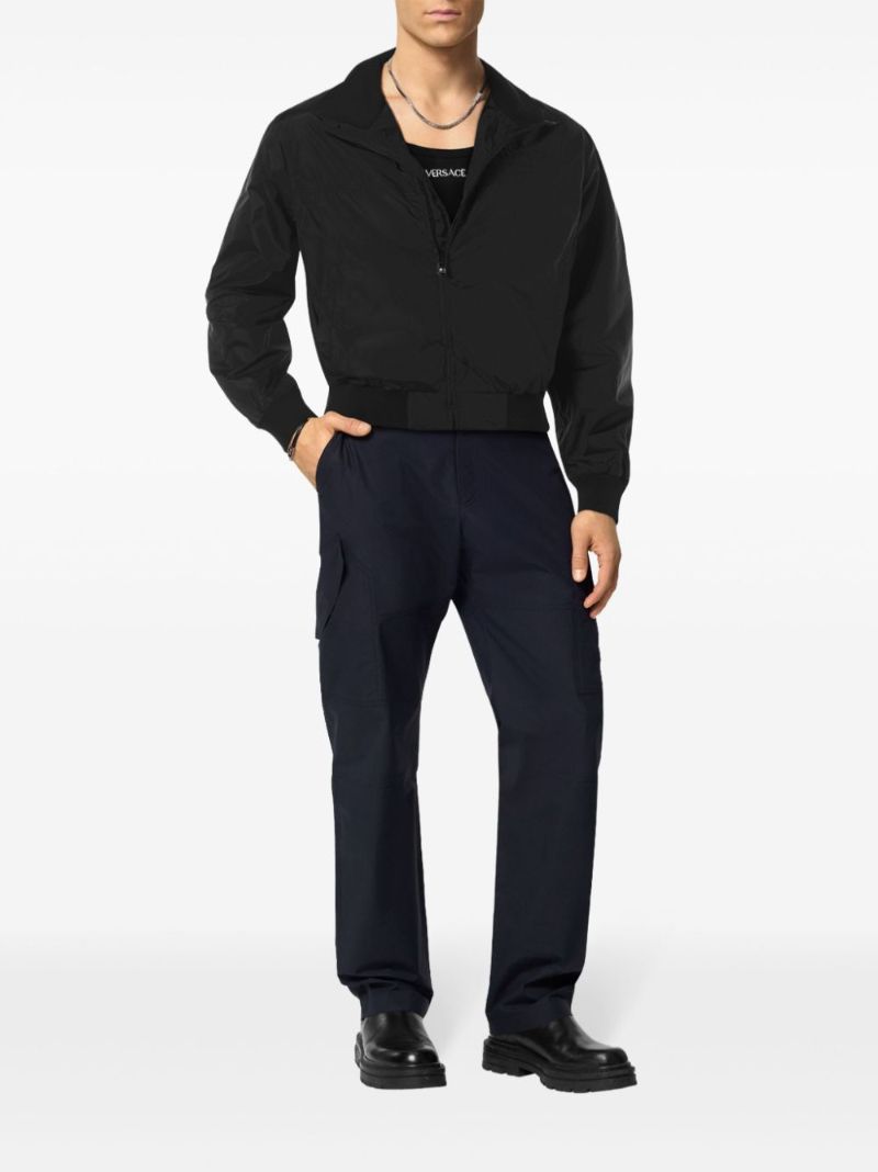 Black Milano Stamp-embroidered Bomber Jacket