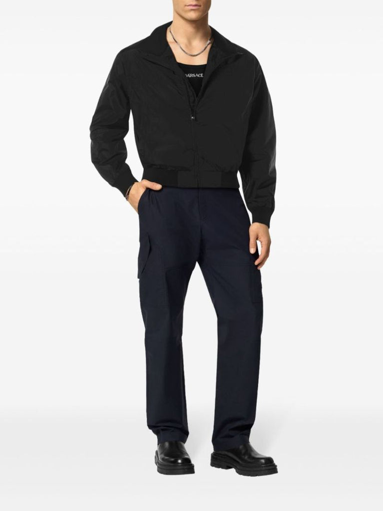 Black Milano Stamp-embroidered Bomber Jacket