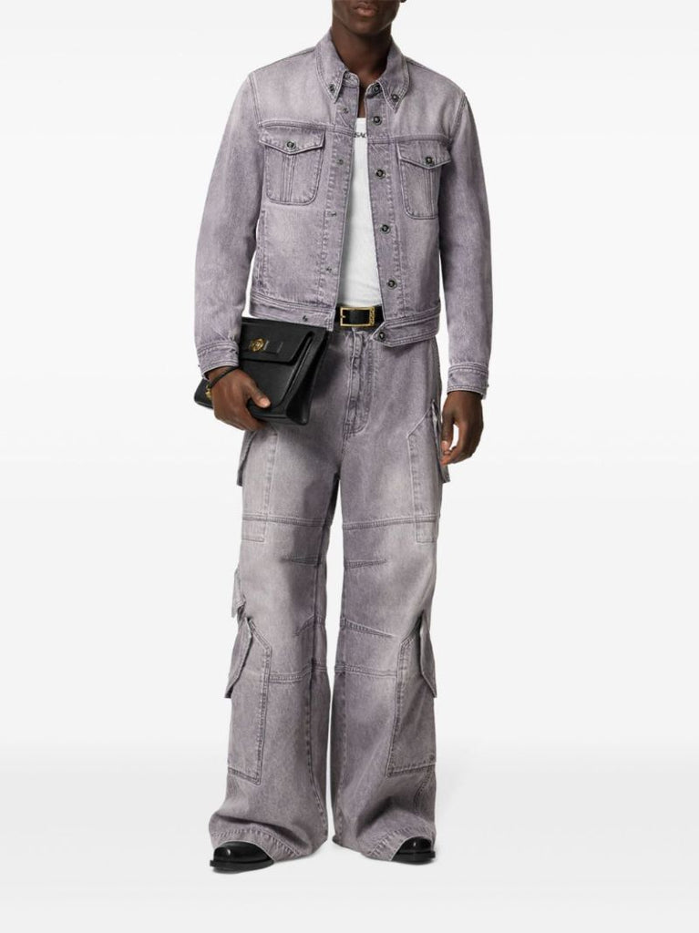 Grey Medusa Denim Jacket