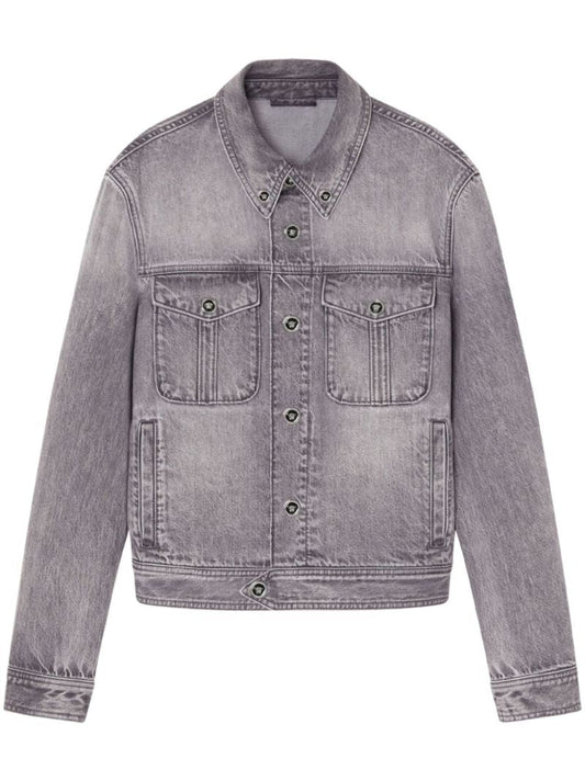 Grey Medusa Denim Jacket