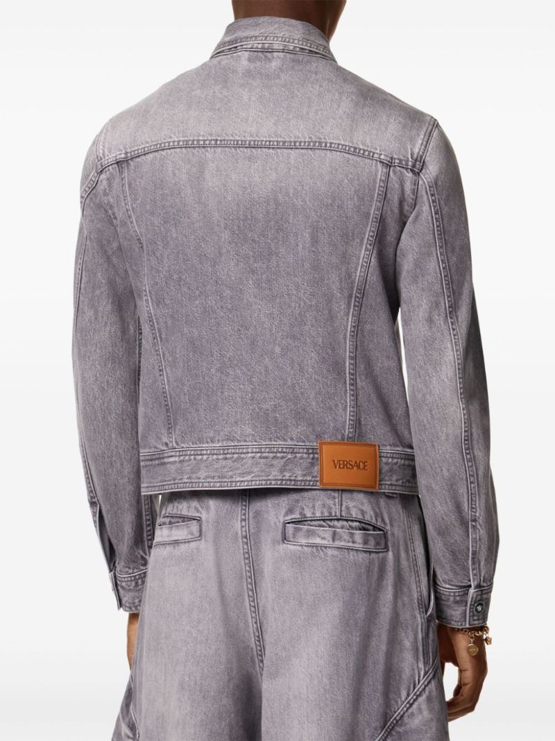 Grey Medusa Denim Jacket