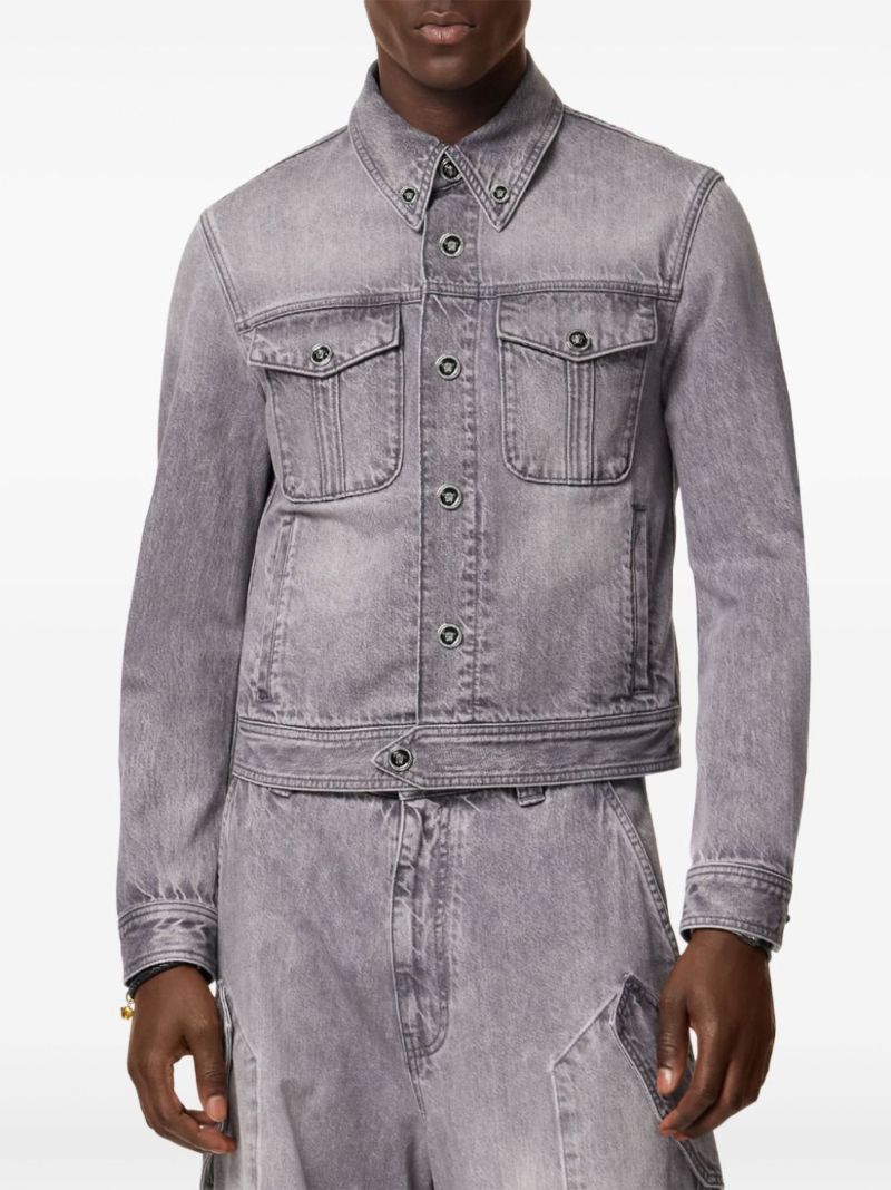 Grey Medusa Denim Jacket