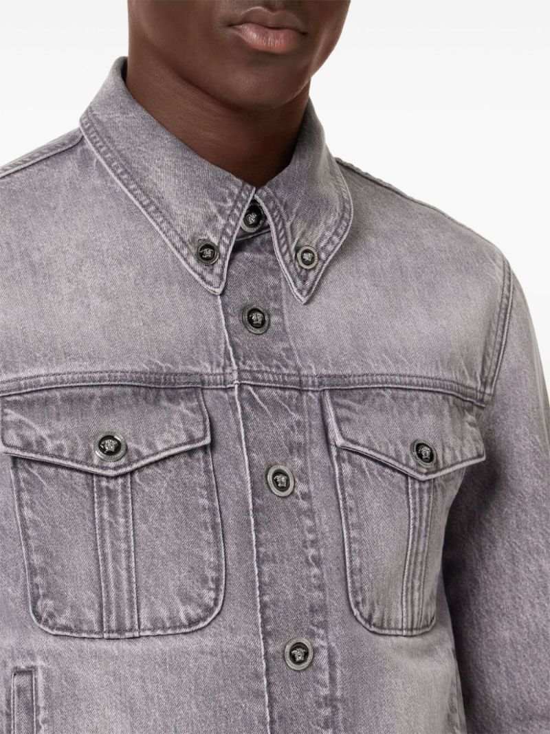 Grey Medusa Denim Jacket