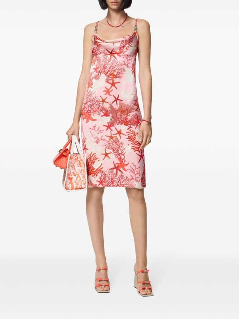 Pink Barocco Sea Silk Mini Dress